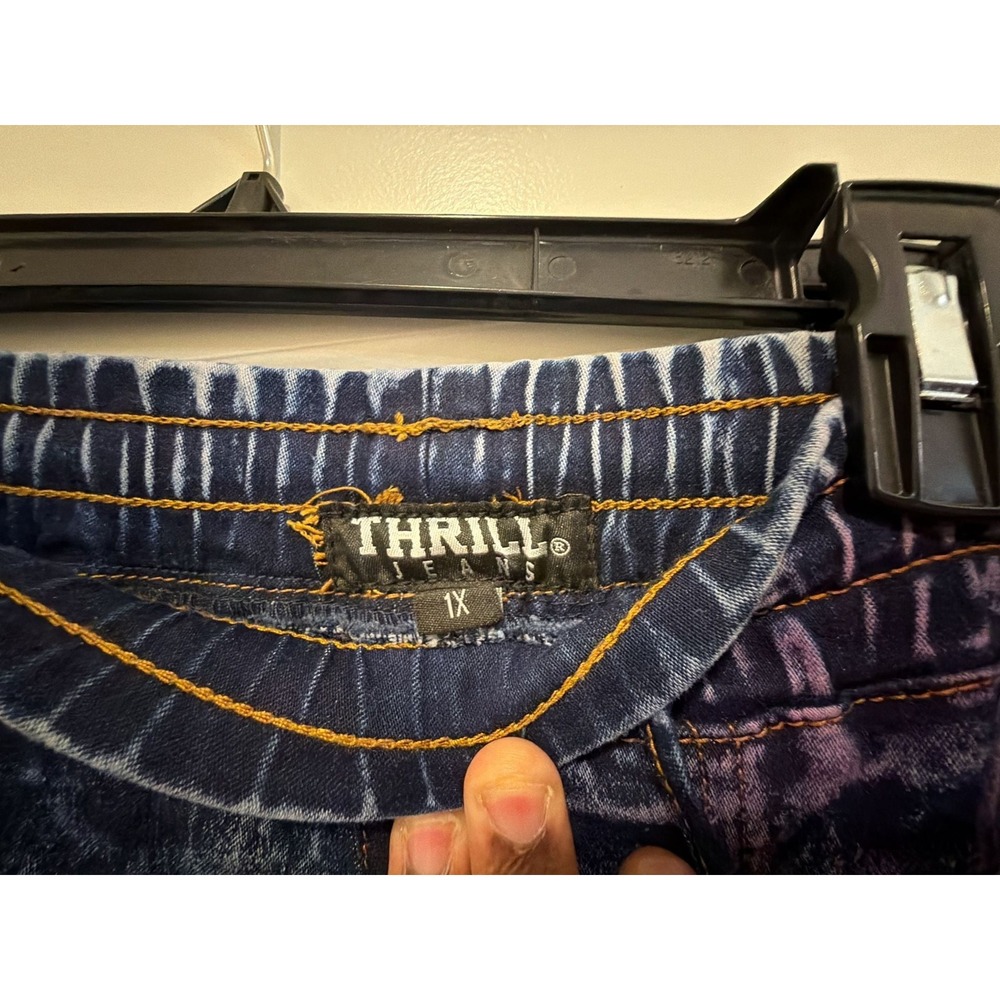 Thrill Jeans Women's Acid Wash Distressed‎ Jogger Pants Size 1X - Picture 2 of 3